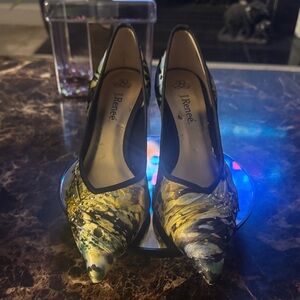 J. Reneé Natasha Pleated Fabric Multicolored Heels - Women’s Size 7M